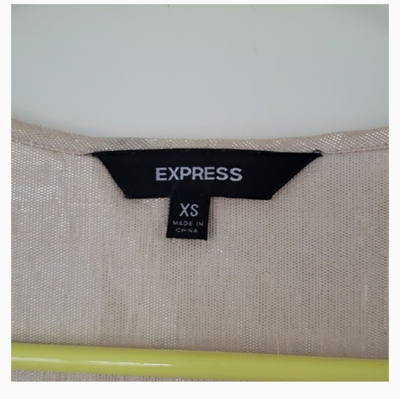 Express Pink Shimmer Ruffle Top - Picture 3 of 3